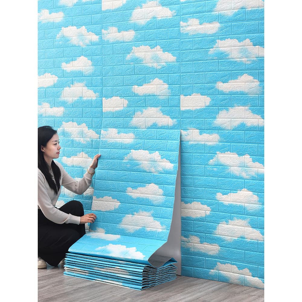 Papel de parede autoadesivo à prova d'água à prova de umidade para quarto infantil decoração de parede 3D tridimensional
