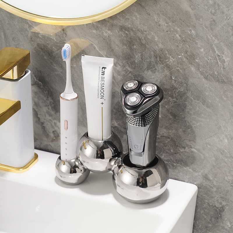 Luz de luxo pasta de dentes elétrica navalha batom cosmético multifuncional caixa armazenamento toalete lavatório armaze