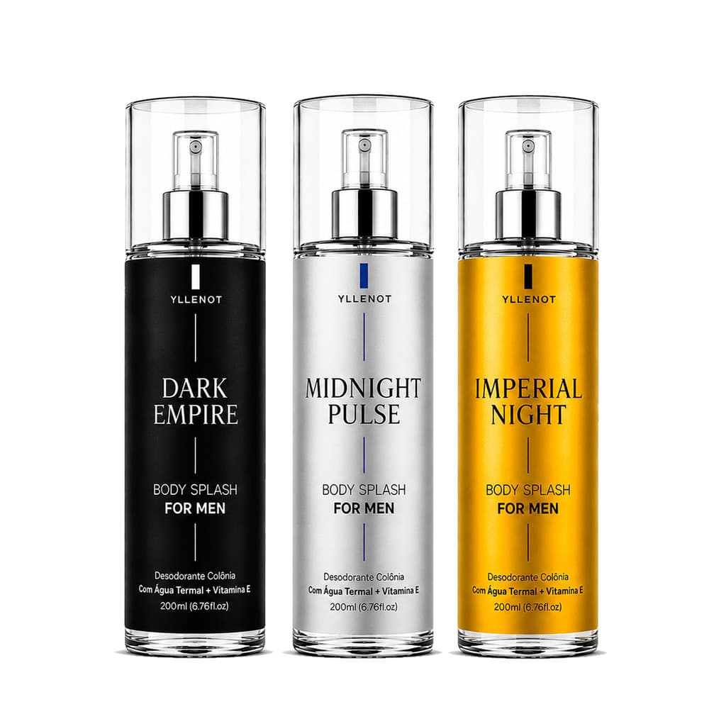 Kit Body Splash Masculino C/3un 200ml Perfume Desodorante Corporal Amadeirado Original