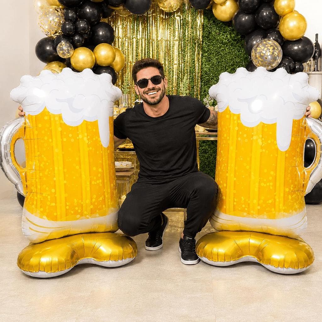 Balão Cerveja Grande Decoração Aniversário Festa 1.50 Altura Tema Boteco Festa