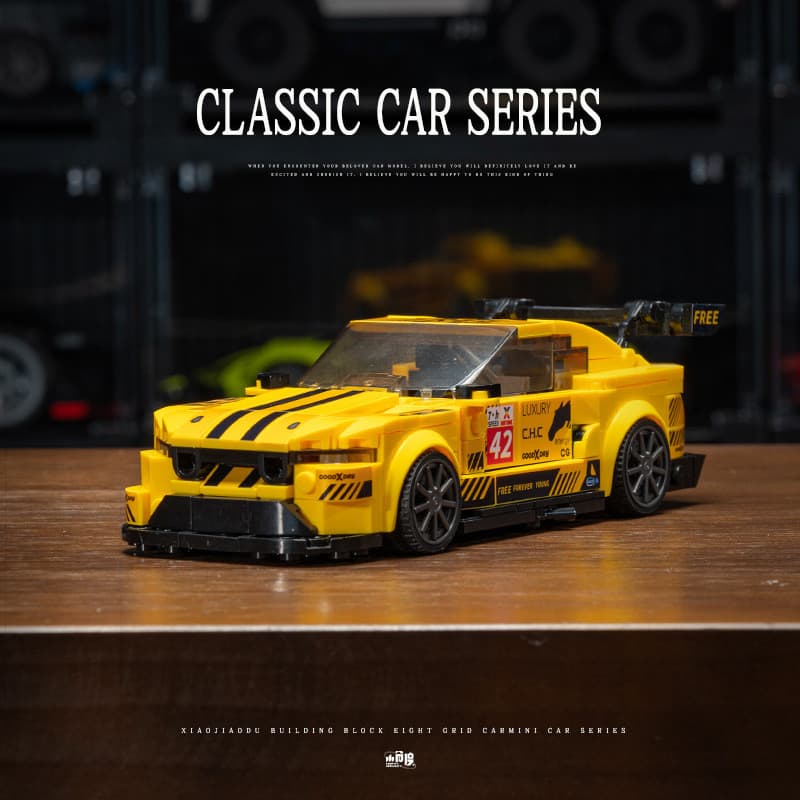 Brinquedo de montagem de blocos de construção, modelo de carro esportivo, ornamento, presente para homens