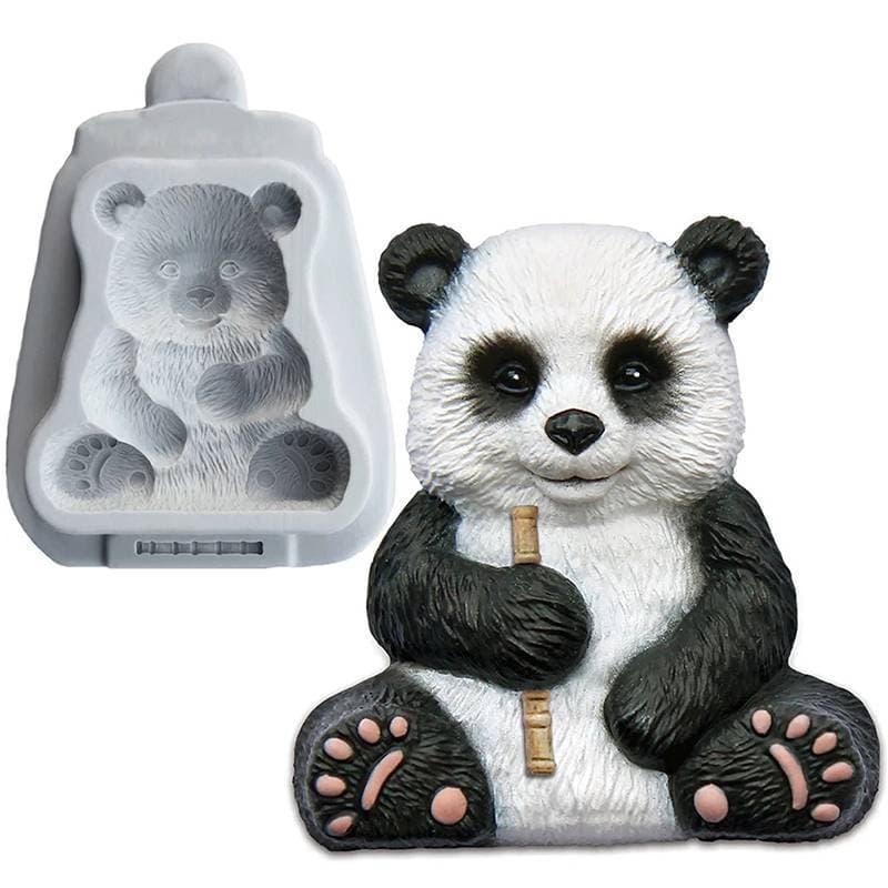 Molde De Silicone De Panda De Bambu , Para Decoração De Bolos Fondant , Ferramentas De Cozimento De Chocolate