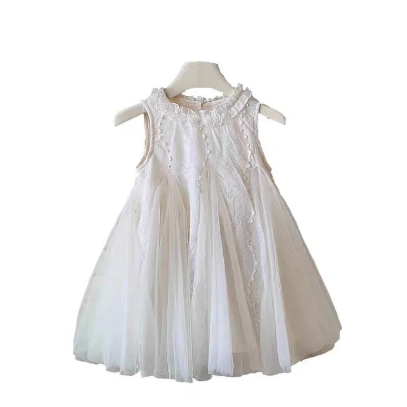 [Promoção de novo produto] Versão coreana Roupas infantis Meninas Vestido sem mangas Verão Novo estilo Meninas Moda Vest