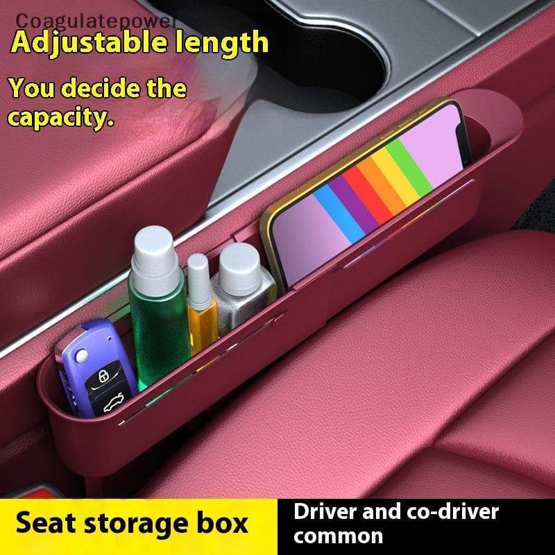 COA Assento De Carro Lateral Gap Filler Ajustável Console Fenda Coletor Saco Automotivo Multifuncional Organizador Armaz