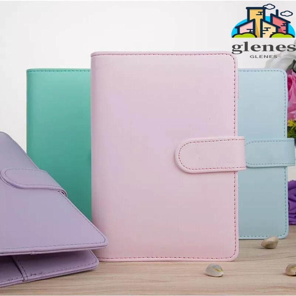 Capa Para Caderno GLENES A6/A5 Livro Planejador | De Bloco De Notas DIY De Material Escolar Recarregável Colorido