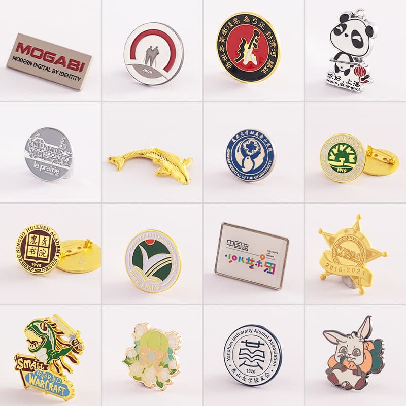 Crachás de metal personalizados, crachás de identificação em aço inoxidável, medalhas, emblemas de classe, crachás escol