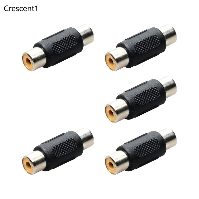 Crescent1 RCAs Adaptador Extensão Fêmea Para DVDs TV E Dispositivos Som