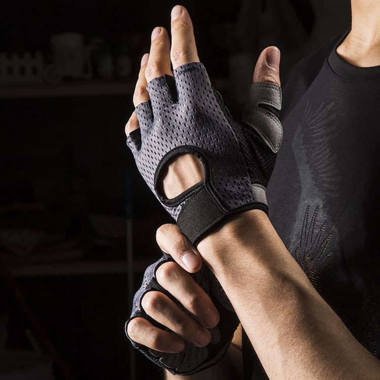 Luvas de meio dedo, luvas esportivas e de fitness, luvas antiderrapantes e resistentes ao desgaste para ciclismo ao ar l