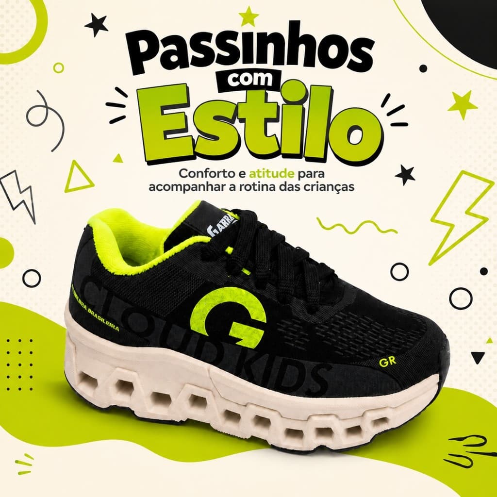 Tênis Infantil Menino Menina Esportivo Solado Chunky Leve Confortável Resistente Para Escola 26 ao 33