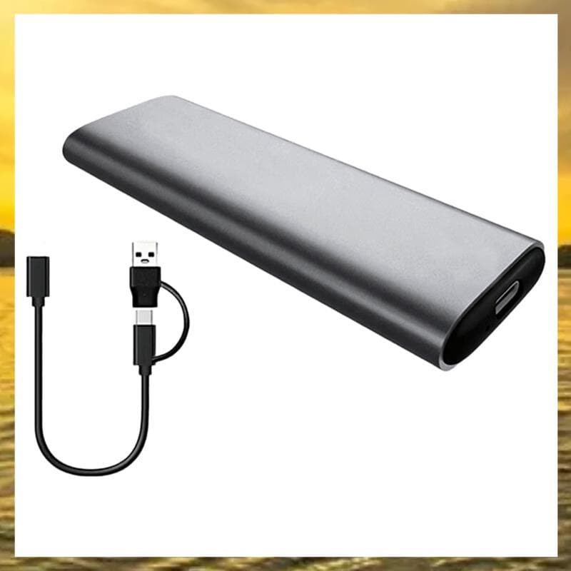 (Vko) Estojo SSD 2 Em 1 M2 NVME SATA Gabinete De Protocolo Duplo Externo USB C De 10 Gbps Suporta Teclas M E B +