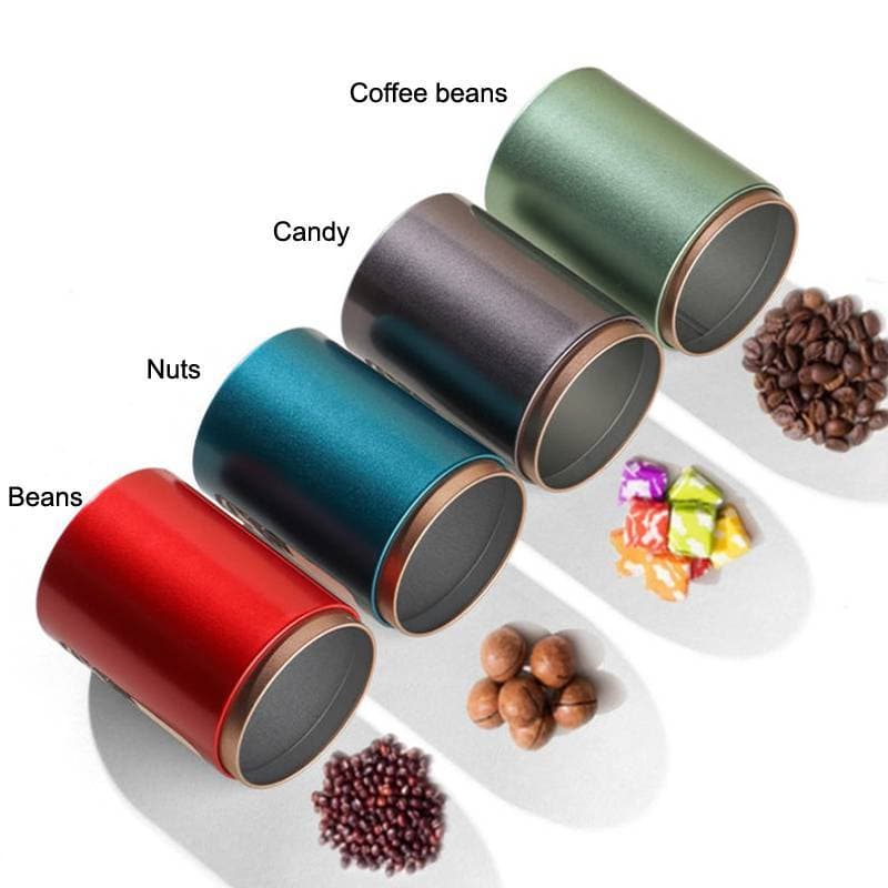 JUNYUM Frasco Selado Portátil Para Viagem À Prova De Umidade , Cor Sólida , Nozes , Doces , Alimentos , Café , Recipient