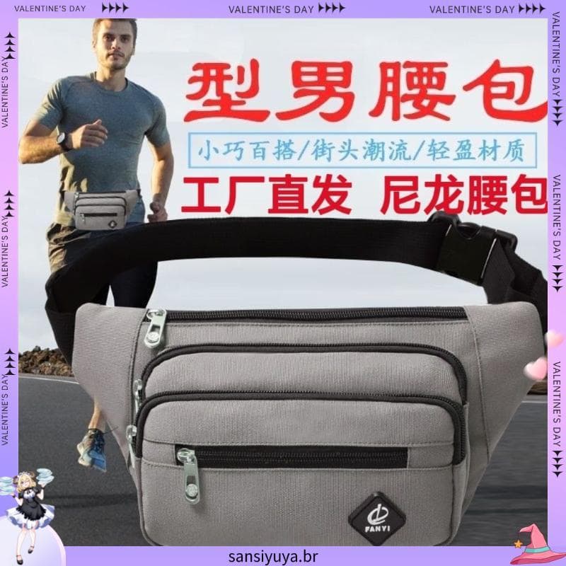 2304 pessoas coleção cintura saco de náilon saco de cintura do telefone móvel masculino feminino multi-camada multi-funç