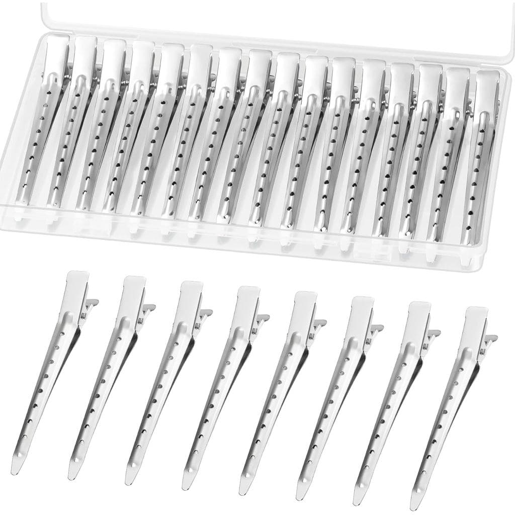 Gingbiss 24 Peças de Grampos de Cabelo Tipo Bico de Pato de 3,5 Polegadas para Estilização e Divisão de Mechas, Grampos