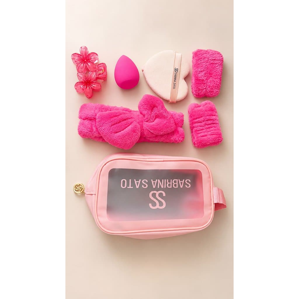 Kit Sabrina Sato para Maquiagem e Skincare com Esponjas e Faixas