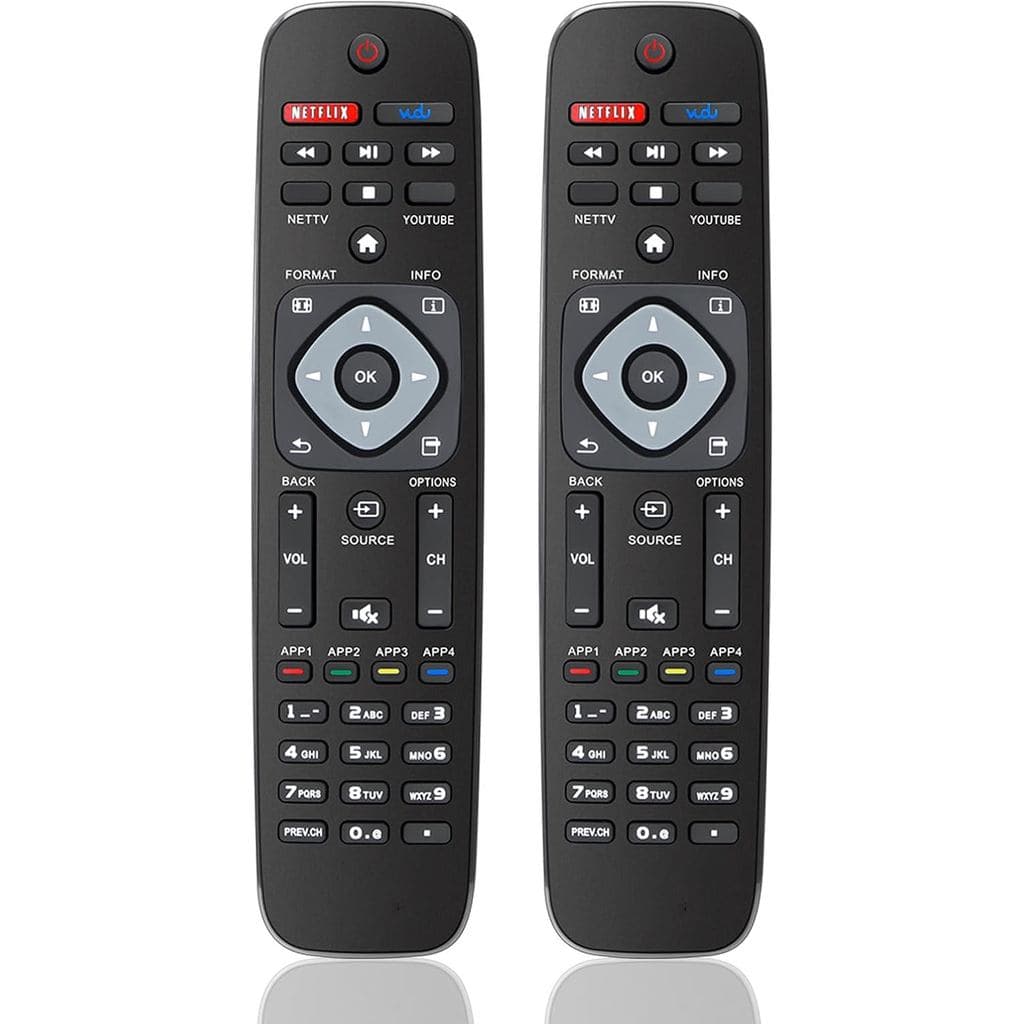 (Pacote com 2) para Substituição de Controle Remoto de TV Philips, Compatível com Todas as TVs Inteligentes LED/LCD/HDTV