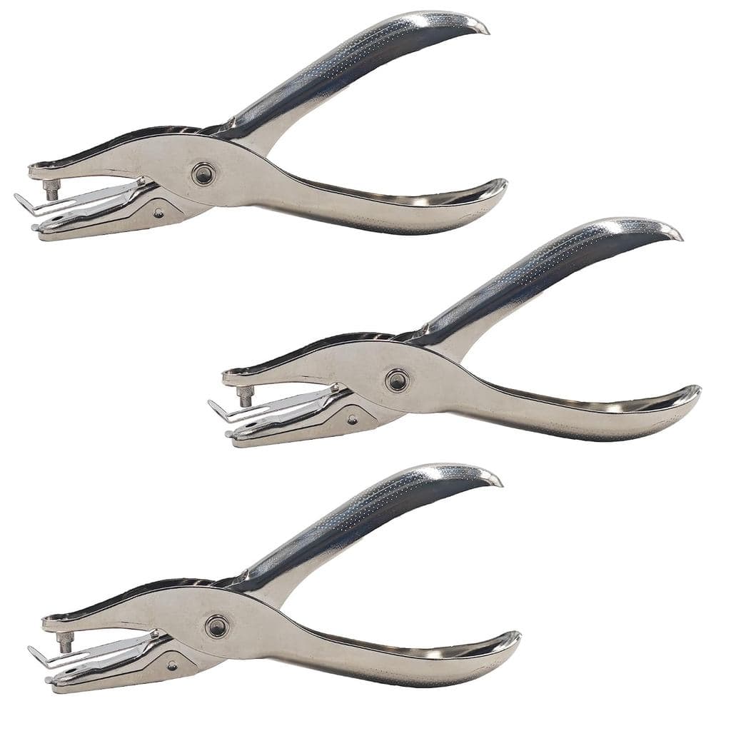 3 PCS Furador de Papel de Metal com Furo Único de 1/8 Polegada, Pequeno Furador para Artesanato, Etiquetas, Bilhetes, Sc