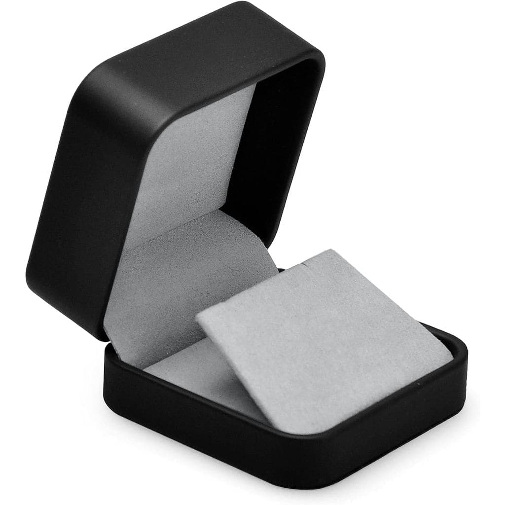 Caixa de Presente para Brincos Oirlv em Couro Premium, Estojo de Armazenamento de Brincos Preto