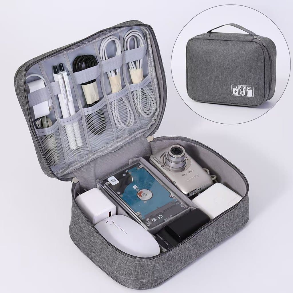 Bolsa de armazenamento para cabos de dados, bolsa multifuncional para acessórios digitais, caixa de armazenamento para f