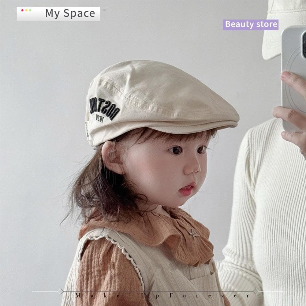 Boné MY Peaked , Boina Leve Bordada BOSTON , Chapéu De Jornal Da Moda Infantil