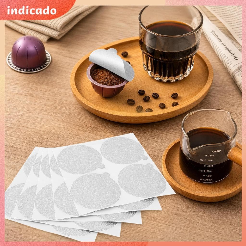 200 Peças Tampa De Folha De Alumínio Para Cápsula De Café Reutilizável 2.51 Polegadas Vedação De Com Aba Única SHOPSBC10