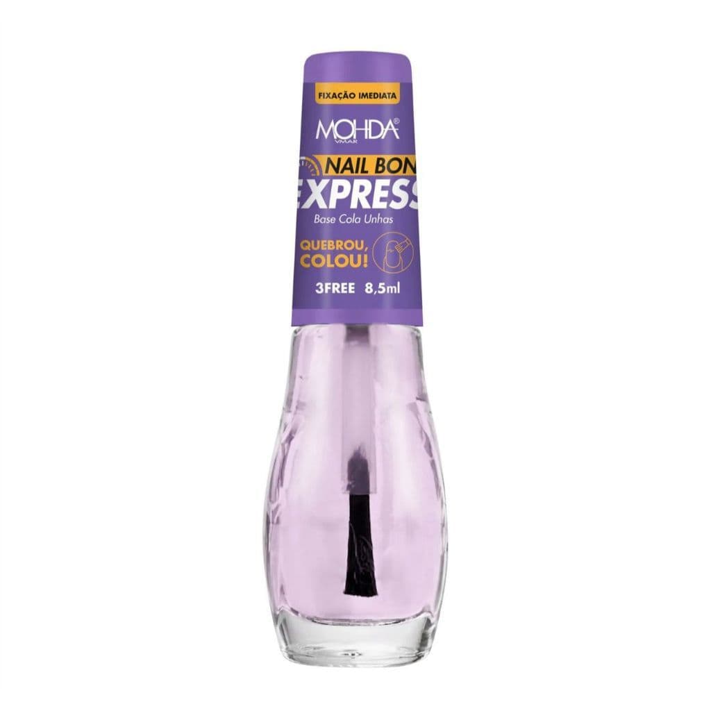 Nail Bond Express - Base Cola Unha Mohda 3FREE - Fixação Imediata