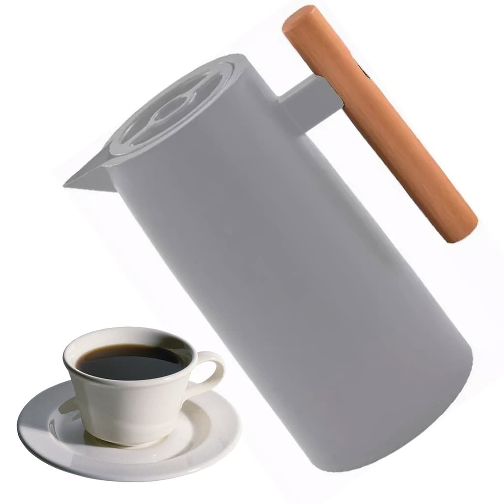 Garrafa Termica Cafe Cha Bebida Quente Fria Nordica Botao Click Tampa Avazamento Coffee Break Brunch Lanche Mesa Cozinha