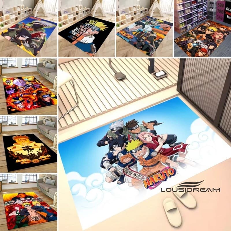 < Naruto > Tapete de sala de estar de desenho animado de Anime, adequado para sofá, mesa de centro e chão-Naruto, tapete