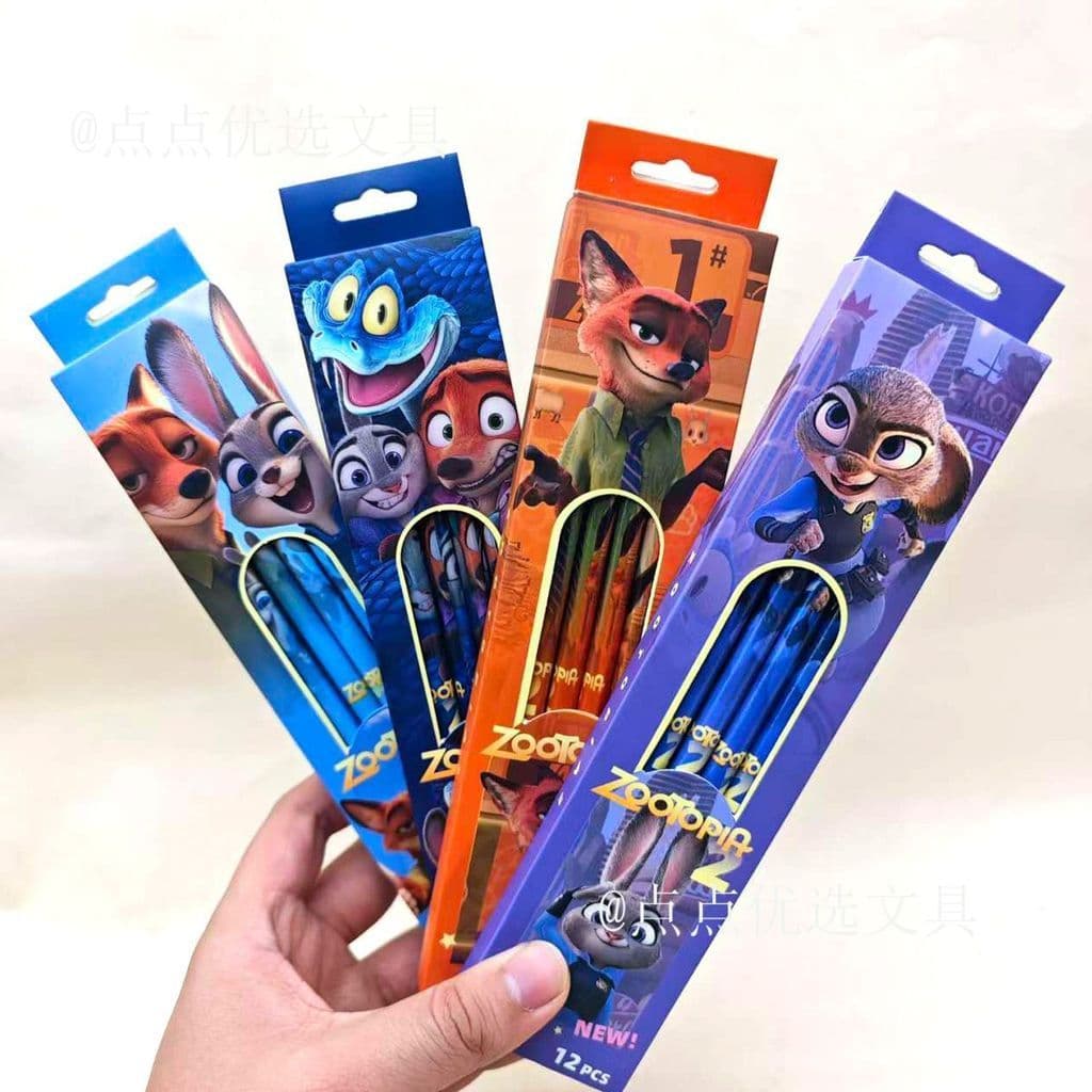 Crazy Animal City Movie 2B Conjunto de lápis Borracha Apontador de lápis Desenhos animados Bonitos Crianças usam Judy Ni