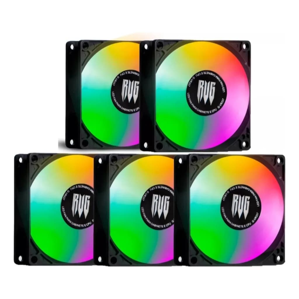 Kit Cooler Fan Para Pc Cpu Ventoinha 120mm Led Rgb G