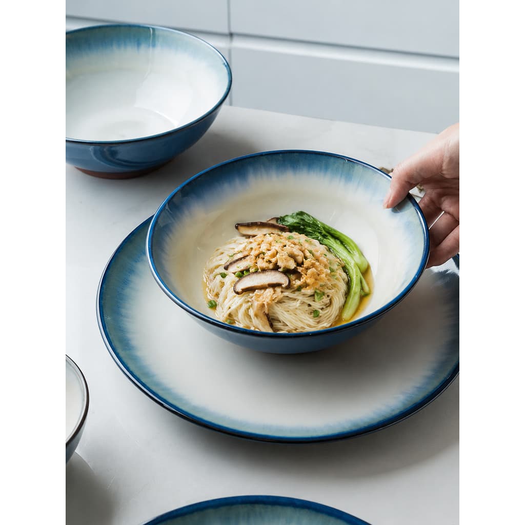 IMhouse tigela de macarrão doméstico comercial tigela de sopa grande Ramen japonês criativo cerâmica chapéu tigel