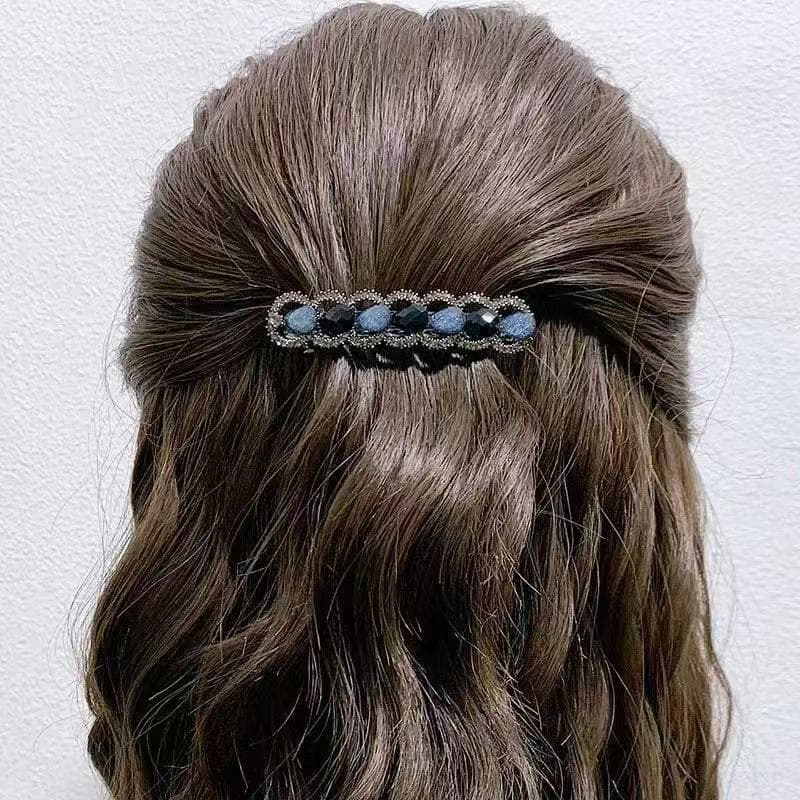 Retro hairpin coreano cocar temperamento simples cabeça traseira plana hairpin primavera acessórios para o cabelo strass