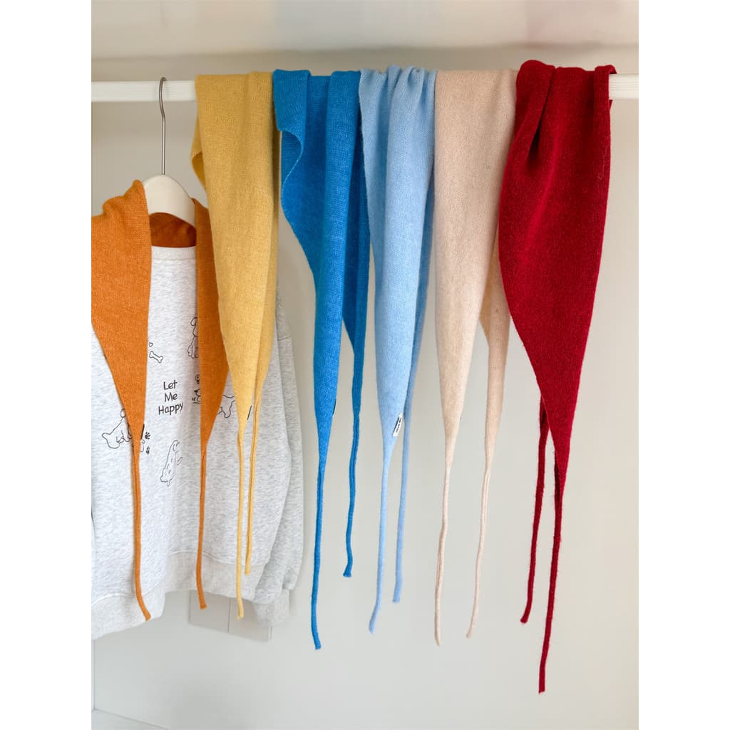 Novo estilo versão coreana literária moda All-Match malha triângulo xale feminino primavera outono decoração exterior co