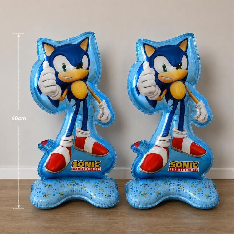 Kit Balões Corpo Sonic 3D Aniversário Infantil Decoração Festa Varias Unidades
