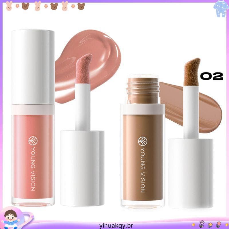 5 cores contorno líquido destacando brilho líquido Blush tridimensional nariz sombra ferradura escova cabeça contorno Li