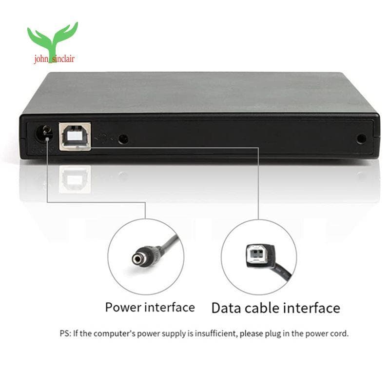 Unidade De Leitor De CD/DVD Externo USB 2.0 Disco-ROM Queimador Player Para Desktop Laptop