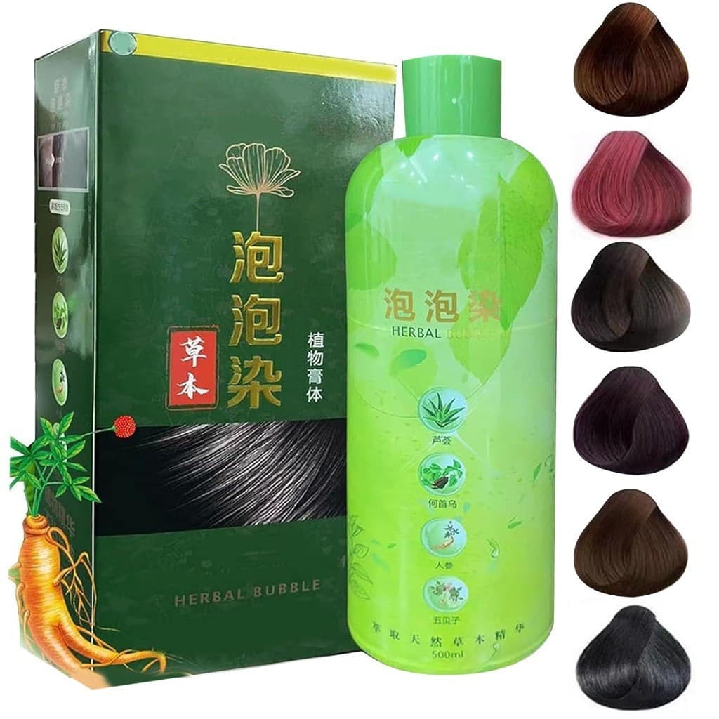Shampoo Tintura Capilar Herbal No. 3 é uma tintura capilar escura de longa duração para homens, 500ML.