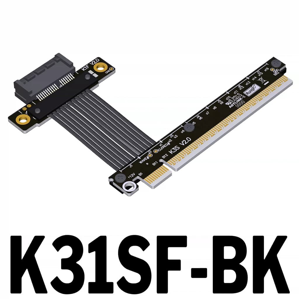 ADT-Link 90/180/270 Graus PCI-E 5.0 X4 Para X1 Gen5 32Gbps Riser Cabo De Extensão Placa De Expansão Compatível Com USB