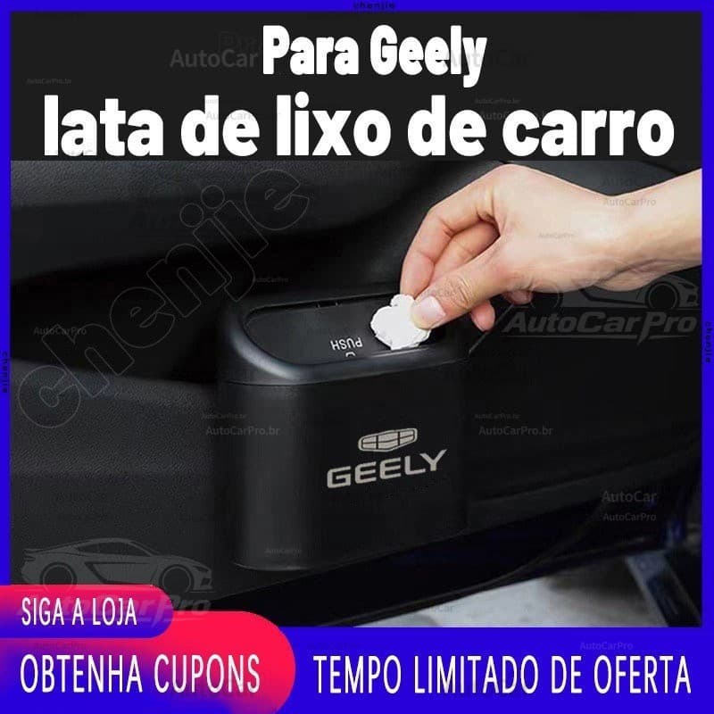 Lixeira Portátil Multifuncional de Alta Qualidade para Carros Geely ABS/ Caixa de Areia para Gatos/ Organizador de Armaz