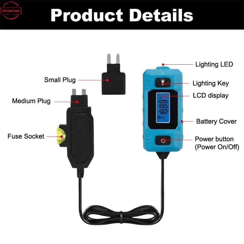 OZTH Testador De Sonda De Falha De Circuito Automotivo , Relé De Carro , De Alta Precisão , 0.01A ~ 19.99A , Ferramenta