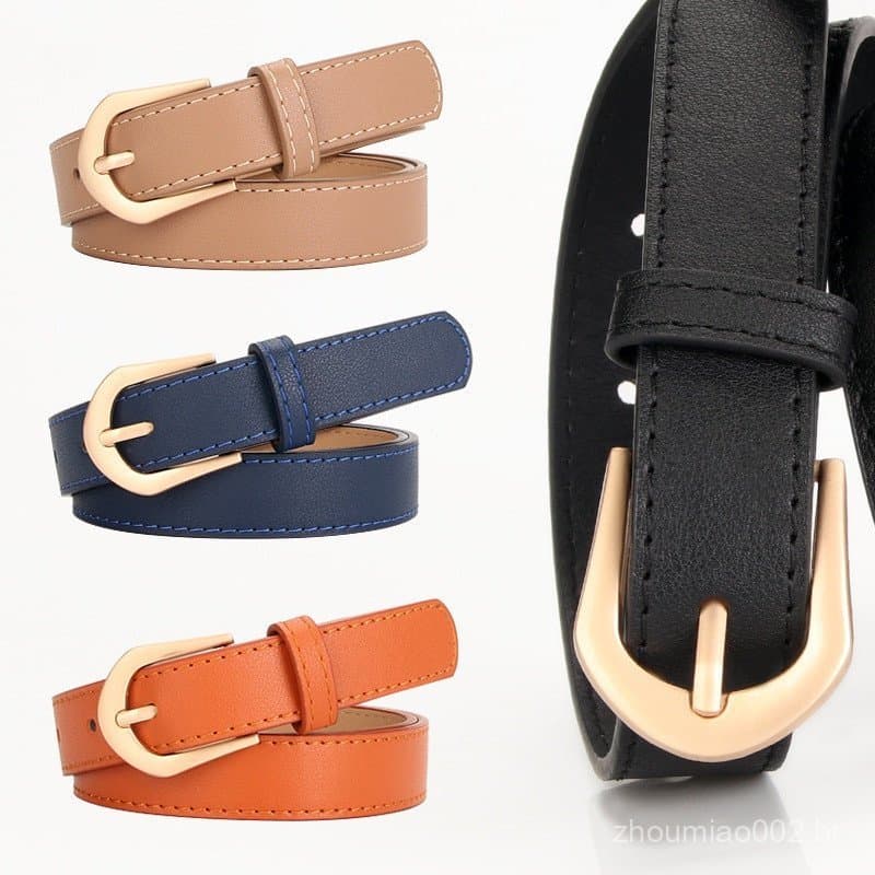 Cinto Decorativo Feminino Com Fivela De Couro PU , Estilo Casual Simples Para Trabalho XPQM
