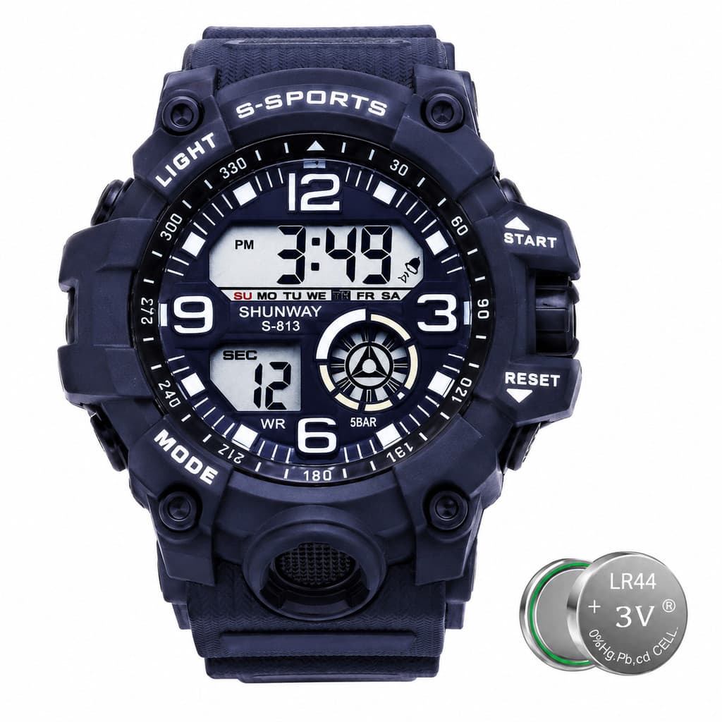 Relógio Digital Esportivo Masculino LED à Prova d'Água