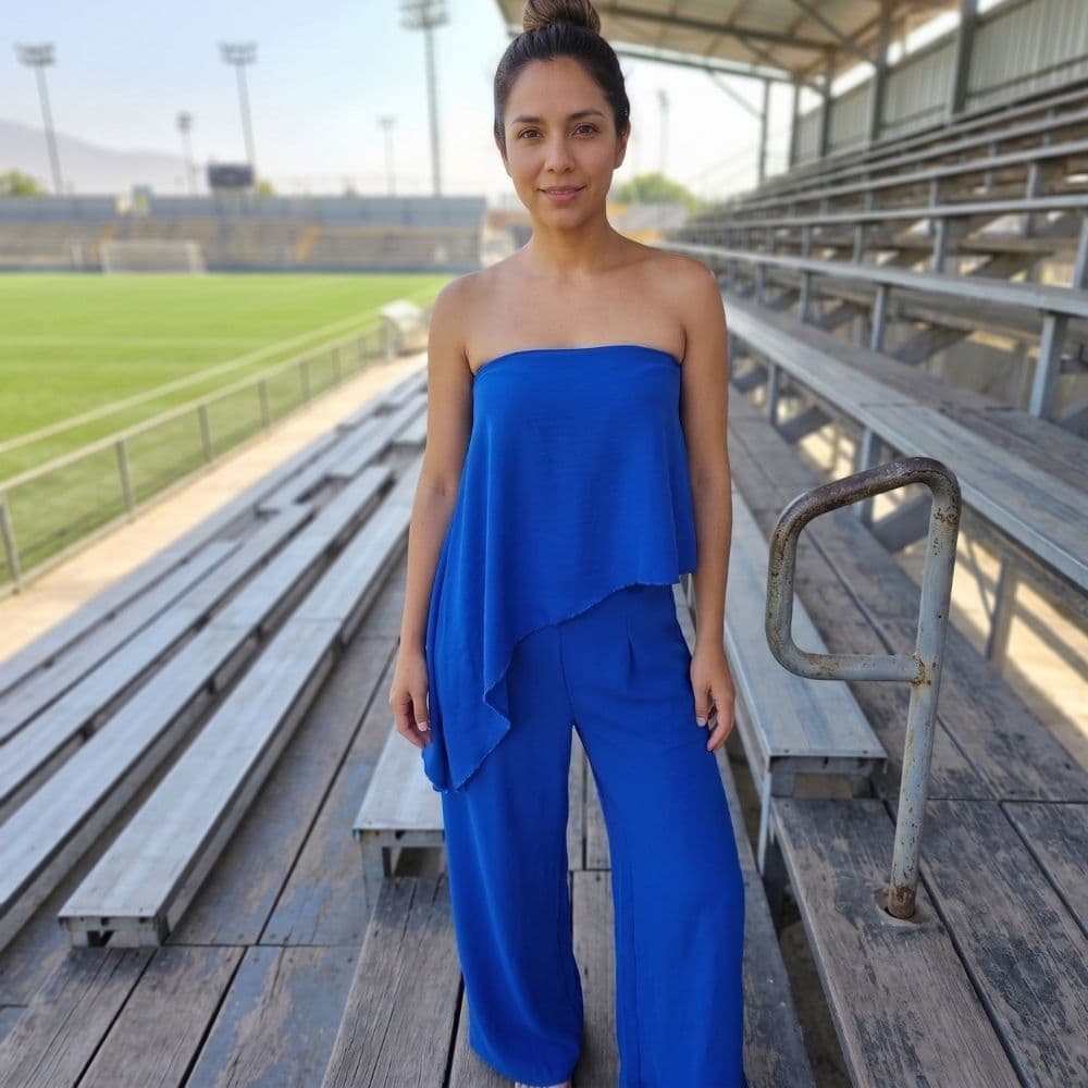Conjunto Feminino Duna Tomara Que Caia Assimétrico E Calça Do P Ao G2