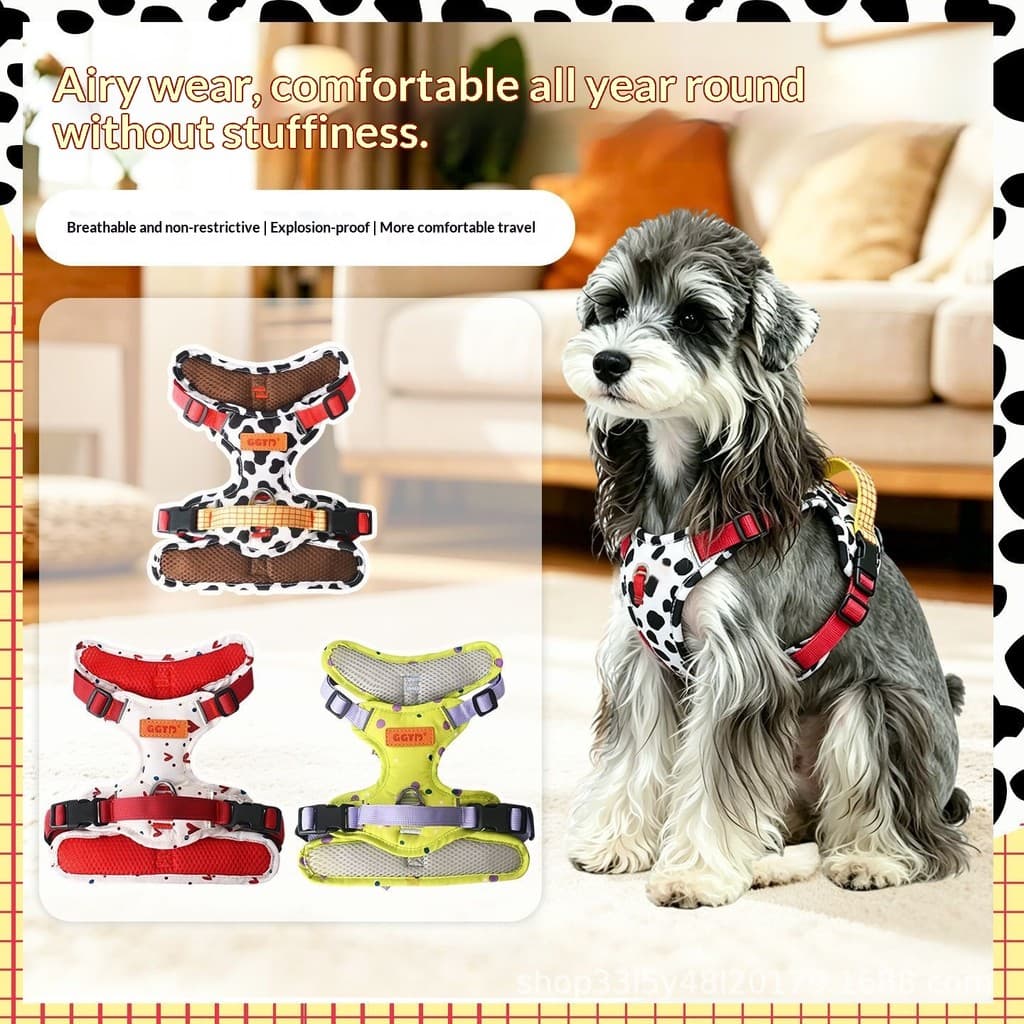 Arnês Para Cães , Coleira Corda De Tração Animais De Estimação , Grandes , Médios E Pequenos Filhotes Estilo Colete