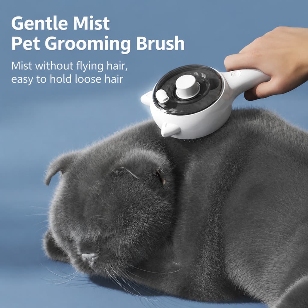 Pente Spray para animais de estimação, massagem para gatos, Anti-voador, cabelo flutuante, remoção de pelos com um cliqu