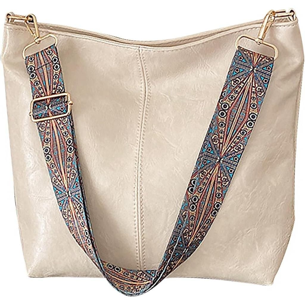 Bolsa Transversal Feminina Estilo Boêmio, Bolsa para Guitarra, Bolsa de Corda, Bolsa de Ombro em Couro Vegano, Bolsa de