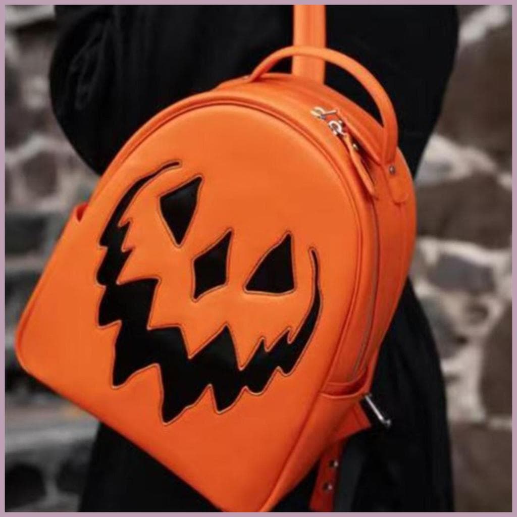 Abóbora Mochila Grande Capacidade Couro Do Plutônio Festivo Bolsa Para Livros Eletrônicos Escola Viagem hyss2br
