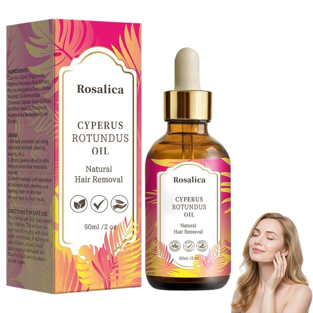 Óleo de Cipreste Rotundus Rosalica para Remoção de Pelos, Óleo Natural de Cipreste Rotundus 3 em 1, Combina Remoção de P