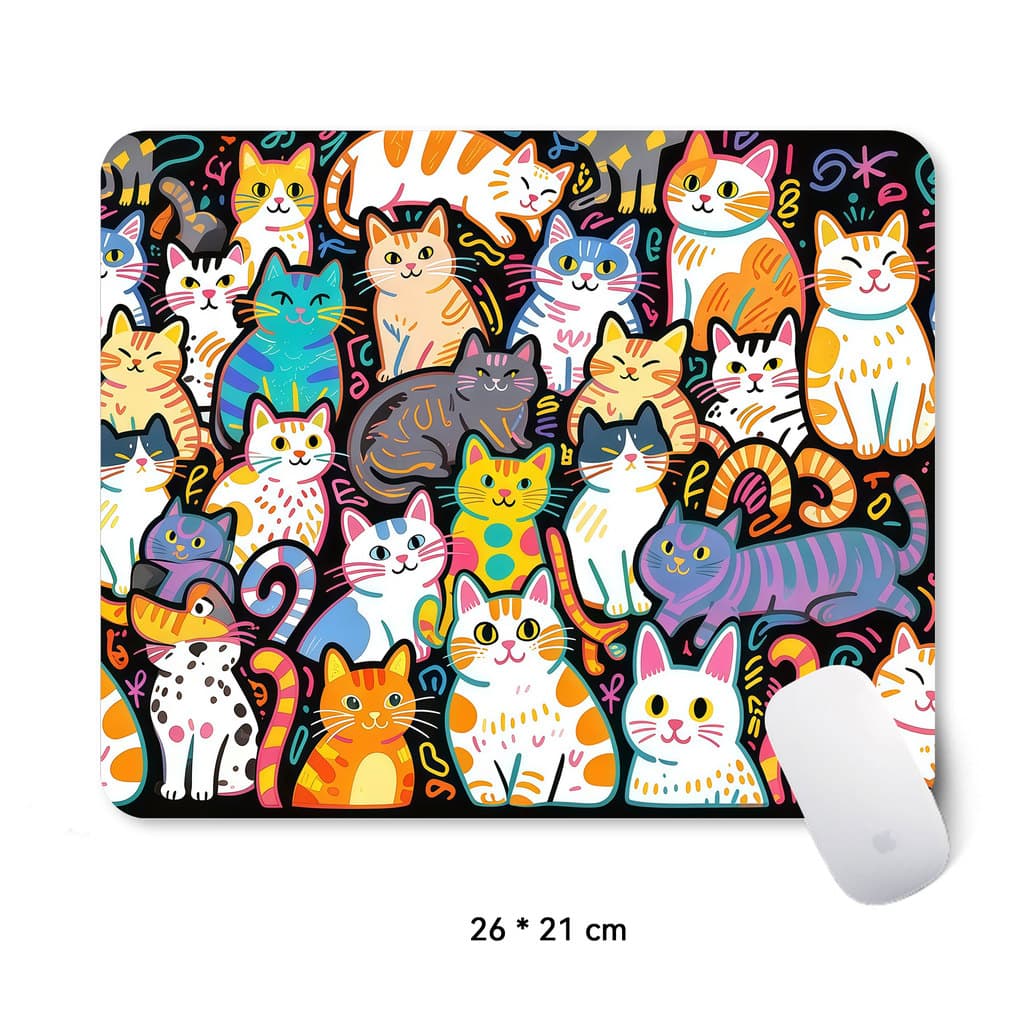 STAFF 26 * 21cm Mouse Pad Antiderrapante Engrossado 3mm Lavável Borda Costurada Tapete De Mesa MousePad