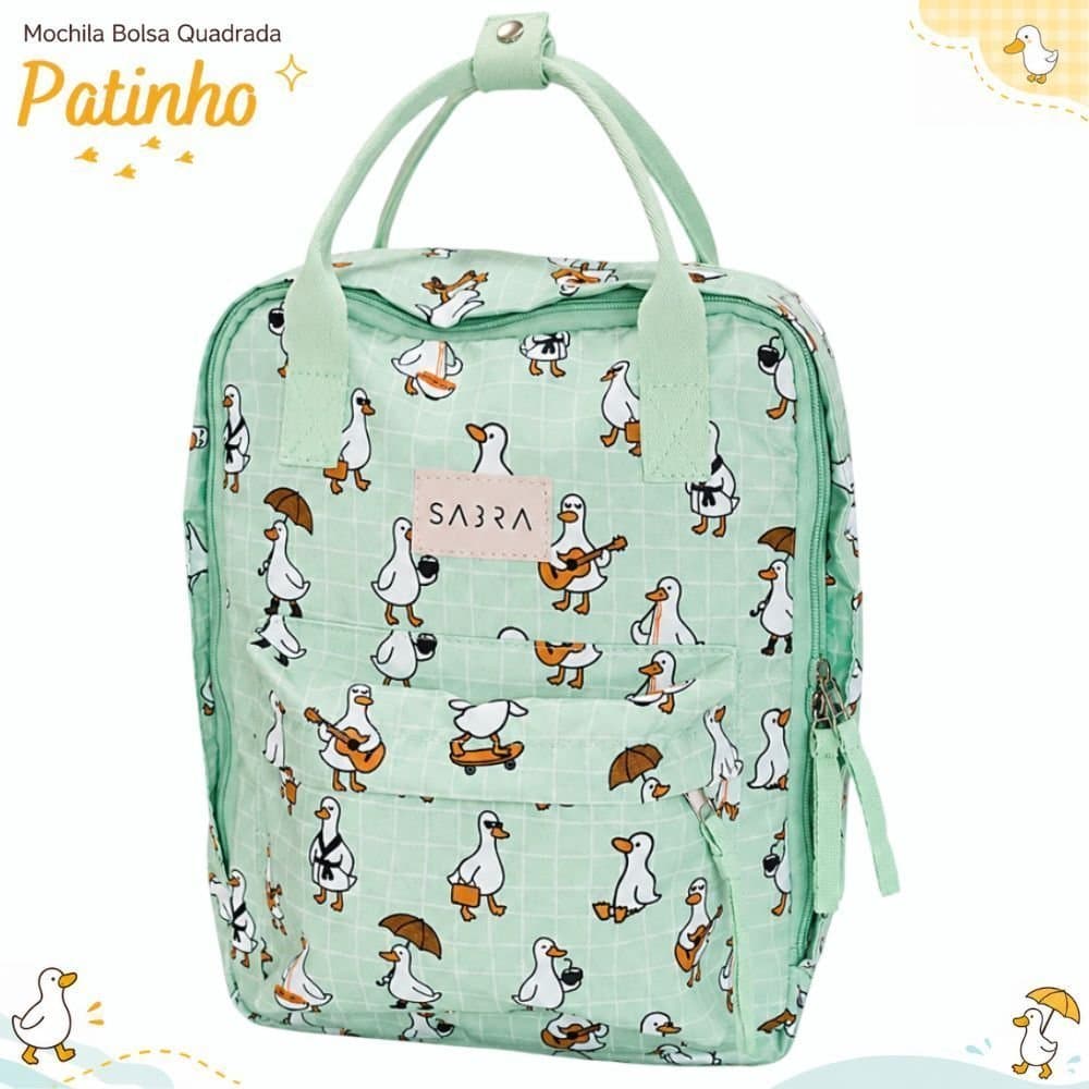 Mochila Bolsa Quadrada Patinho Sabra