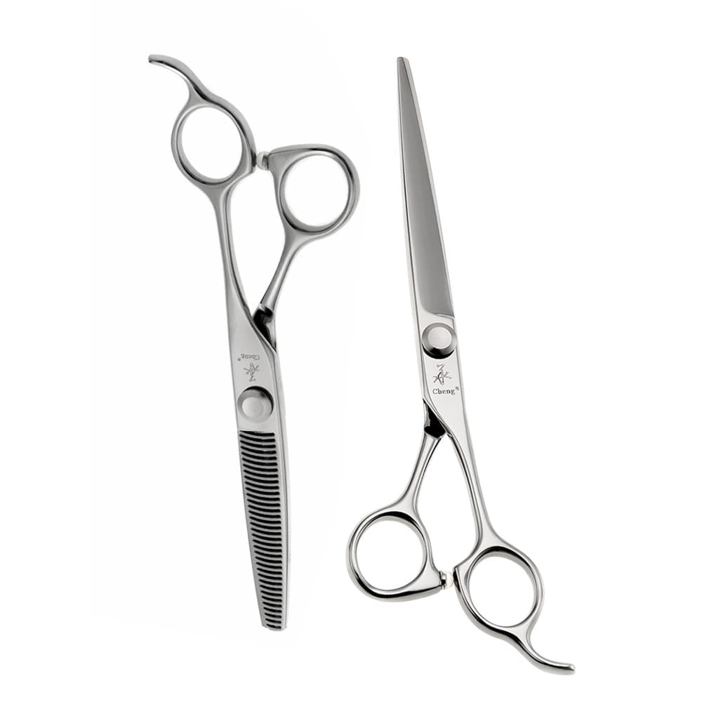 Cheng marca tesoura de cabeleireiro tesoura plana desbaste dentes tesoura cabeleireiro profissional tesoura cabelo quebr